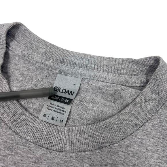 Gildan Mens Gray Deck The Halls Christmas Holiday Short Sleeve T-Shirt Sz M - Picture 7 of 10